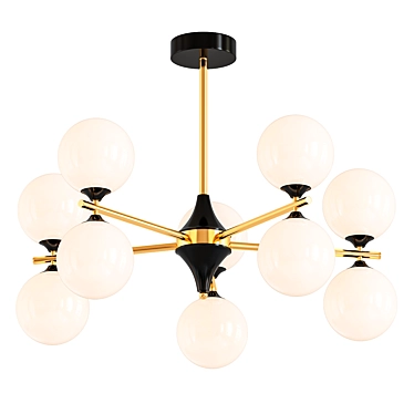 Elegant Mimosa Pendant Chandelier 3D model image 1 