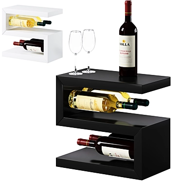 Premium Wine Rack Storage: Esigo 12 3D model image 1 
