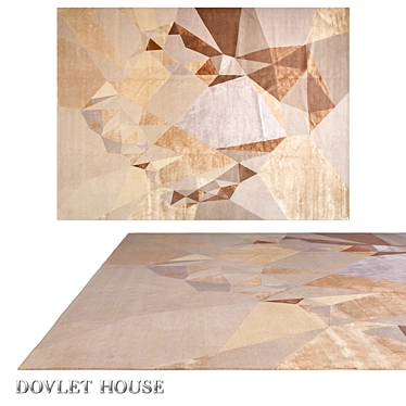 Luxury Silk & Wool Rug - DOVLET HOUSE (Art 16078) 3D model image 1 