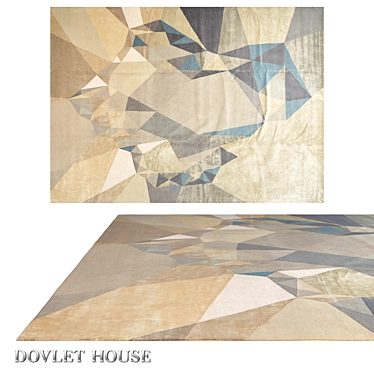 Dovlet House Carpet (Art 16089) - Wool & Silk Blend 3D model image 1 