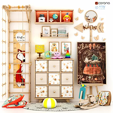 Dreamy Haven Childroom Decor 3D model image 1 