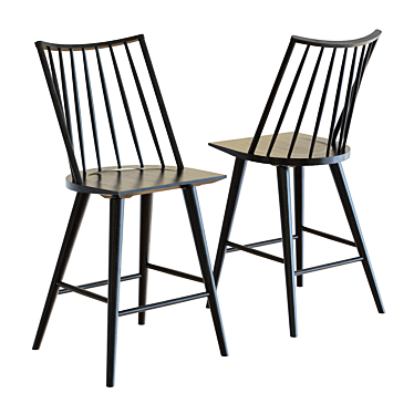 Stylish Windsor Counter Stool 3D model image 1 