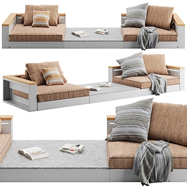 Flexform Freeport Outdoor Sofa - Modern, Stylish and Durable 3D model image 1 