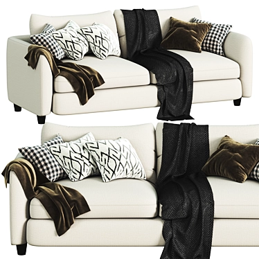 Lounge Deep Sofa: Versatile and Stylish 3D model image 1 