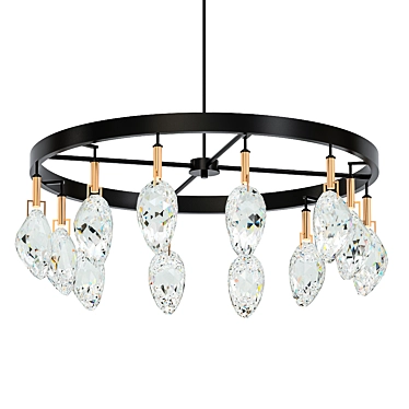 Ethereal Sand Coal LED Chandelier 3D model image 1 