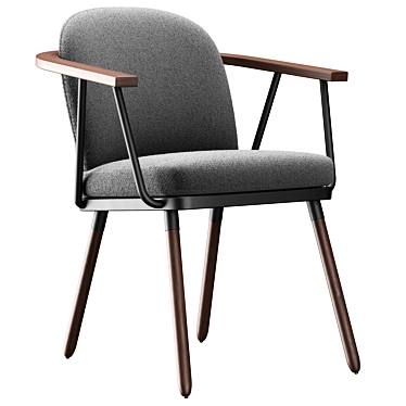 Elegant AKKA Chair: Stylish, Comfortable 3D model image 1 