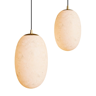 Elegant Ball Shade Pendant Lamp 3D model image 1 