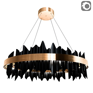 Empire Black Kronan Chandelier 3D model image 1 