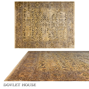 Title: DOVLET HOUSE Silk Carpet (Art 16121) 3D model image 1 