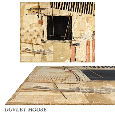 Dazzle Wool Silk Carpet: DOVLET HOUSE (Art. 16126) 3D model image 1 