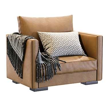 Modern Tango Leather Armchair 3D model image 1 