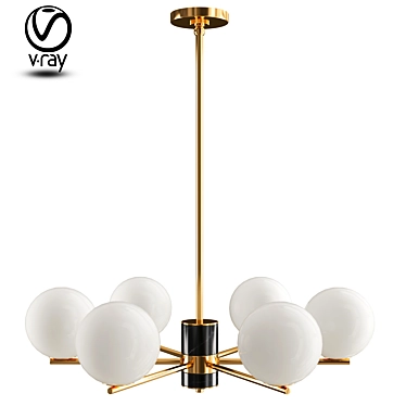 Modern Ceiling Light Fixture, Ø67 Ontario 3D model image 1 