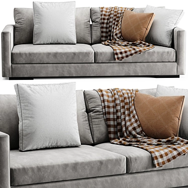 Sleek and Stylish Flexform Sofa 3D model image 1 