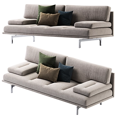 Sleek Zanotta Milano 1039 Sofa 3D model image 1 