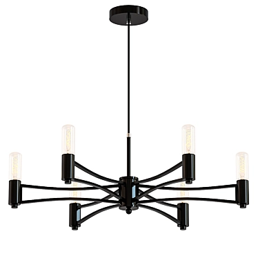 Elegant Droplet Chandelier: Illuminate in Style! 3D model image 1 