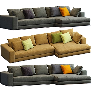 Elegant Modern Hamilton Sofa 3D model image 1 