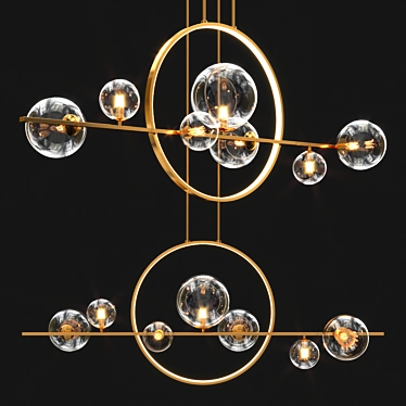 Elegance Personified: IONA L HALO Chandelier 3D model image 1 