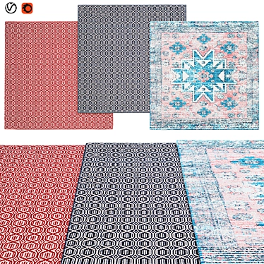 Square Rugs | Elegant and Versatile 3D model image 1 