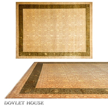 Title: Luxurious Agra Wool-Silk Carpet 3D model image 1 
