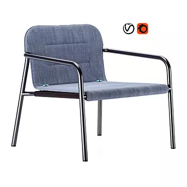 Scandi Stackable Kapa Lounge: Sleek & Stylish 3D model image 1 