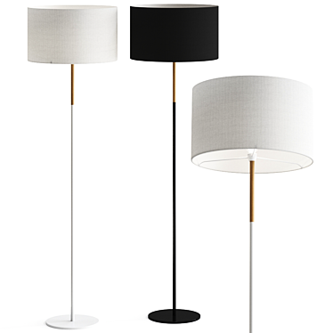 Elegant Haag Floor Lamp 3D model image 1 