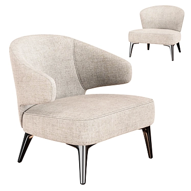 Elegant Aston Armchair: Contemporary Design 3D model image 1 