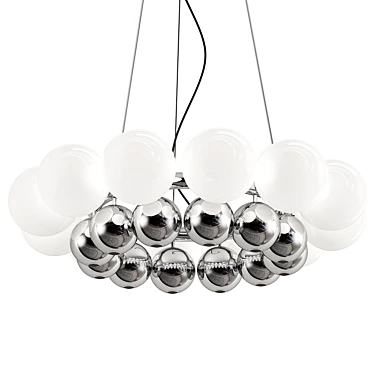 Elegant Pearl Chandelier 3D model image 1 