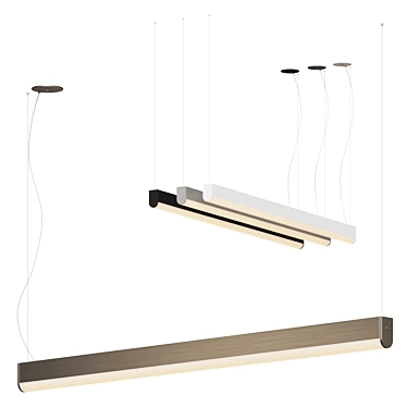 Sleek LEDbar Suspension Light 3D model image 1 