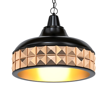 Geometric Woodblocks Pendant Light 3D model image 1 