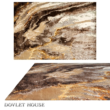 Luxury Silk & Wool Carpet | DOVLET HOUSE (Art 16170) 3D model image 1 