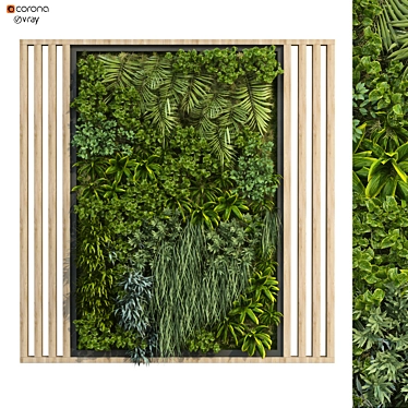 Nature's Oasis Vertical Garden Set 3D model image 1 