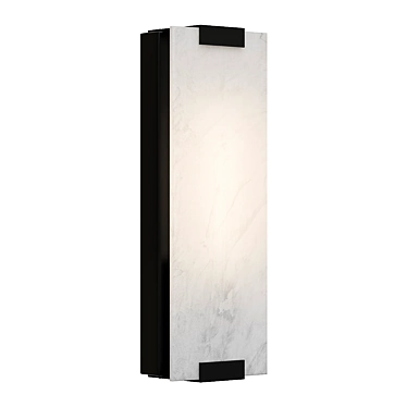 Marble Black Wall Lamp 3D model image 1 