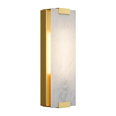 Marble Brass Wall Lamp by ImperiumLoft 3D model image 1 