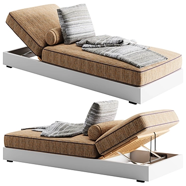 Flexform Freeport Chaise Longue: Sleek Design and Ultimate Comfort 3D model image 1 