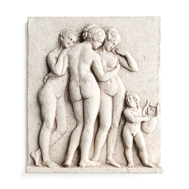 Elegant Graces Wall Panel 3D model image 1 