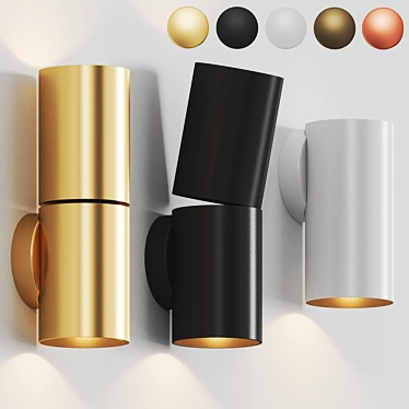 Elegant Node Sconce - Modern Lighting 3D model image 1 