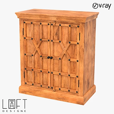 Modern Wood Chest of Drawers 3D model image 1 