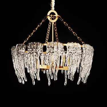 Ice Spring Chandelier: Elegant Frozen Glow 3D model image 1 