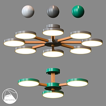 Nordic Tunes B Chandelier 3D model image 1 