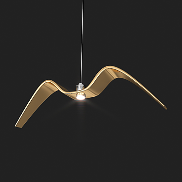 Elegant Bird-themed Pendant Lamp 3D model image 1 