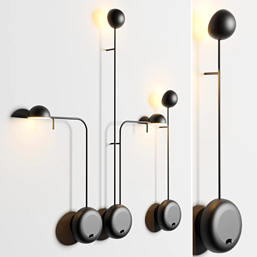 Vibia PIN LED Wall Lamp: Adjustable Elegance 3D model image 1 