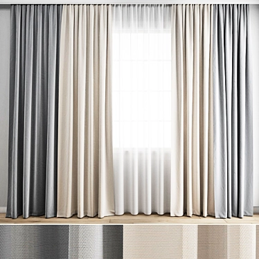 Polygonal Curtain Model - High Quality 3D model image 1 