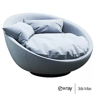 Modern Armchair: Sleek Design & Comfort 3D model image 1 