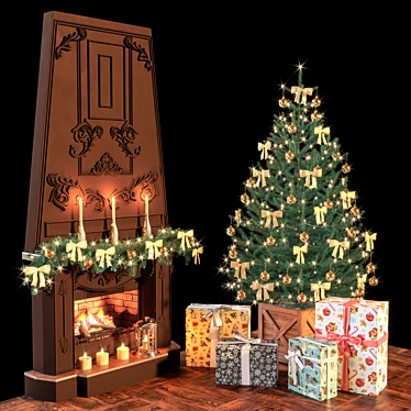 Fireside Christmas Tree 3D model image 1 
