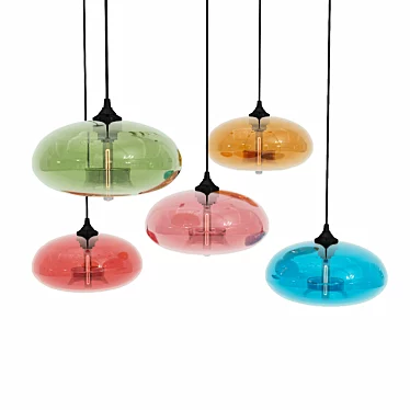 Nordic Glass Pendant Light 3D model image 1 