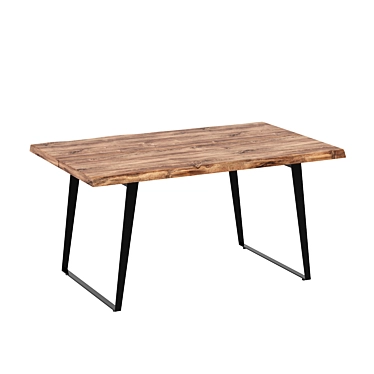 Yukon Rustic Natural Slab Dining Table 3D model image 1 