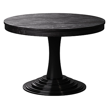 Aniston Black 45" Round Dining Table 3D model image 1 