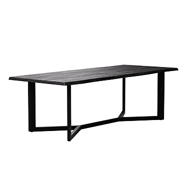 Title: Verge Black Dining Tables: Timeless Elegance 3D model image 1 