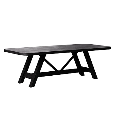 Ebony Elegance: Aya 94" Dining Table 3D model image 1 