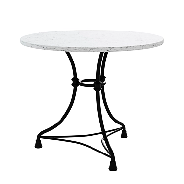 Elegant French Bistro Dining Set 3D model image 1 